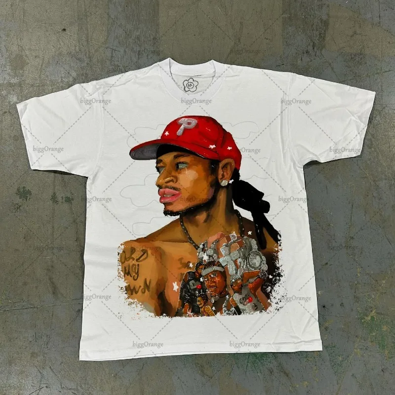 2024 американская Ретро футболка большого размера Y2K Harajuku топ с портретным рисунком индивидуальный модный Свободный с коротким рукавом
2024 американская Ретро футболка большого размера Y2K Harajuku топ с портретным рисунком индивидуальный модный Свободный с коротким рукавом