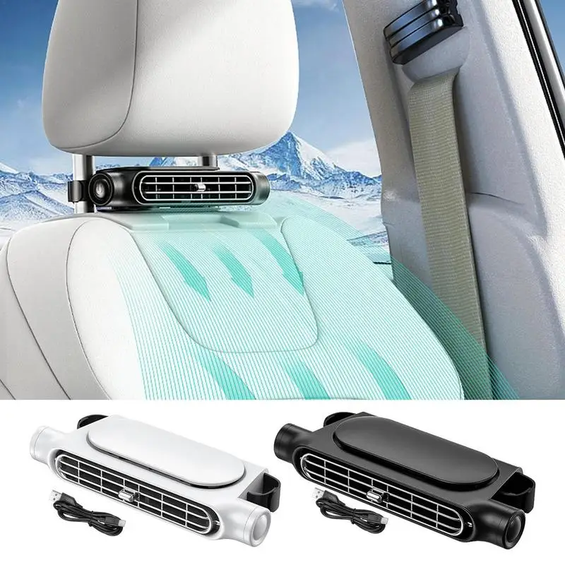 

Вентилятор для автомобильного сиденья с питанием от USB, вентилятор охлаждения для заднего сиденья, вентилятор охлаждения на подголовник переднего и заднего сиденья, регулируемый ремень, для интерьера автомобиля