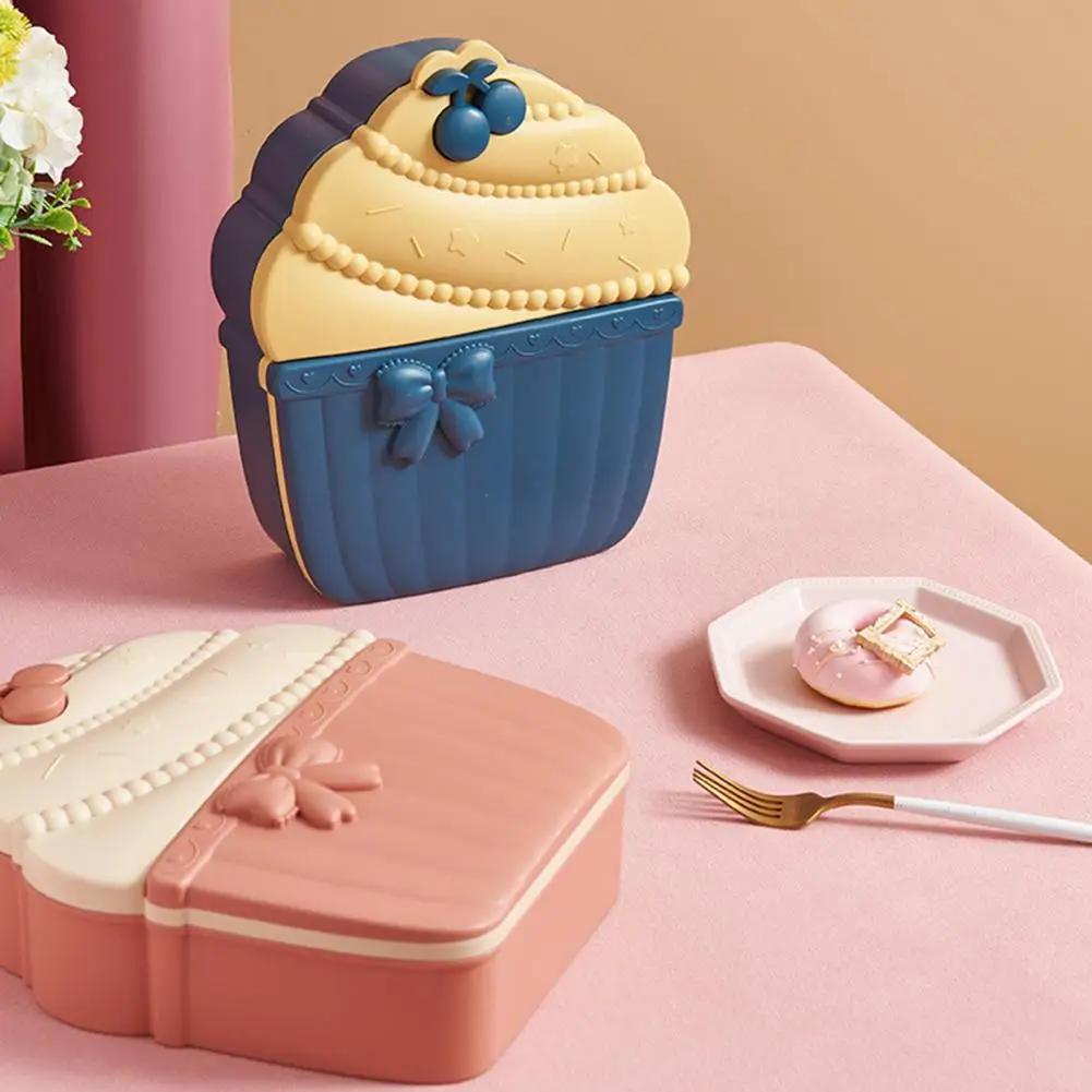 

Cake-shaped Storage Box Dessert Storage Containe Food Grade Plastic Cupcake Snack Box 5 Compartments for Afternoon Tea Dessert