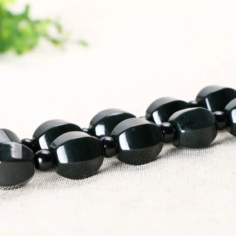 Natural Green Jade Nephrite Bracelet Men Women Lucky Amulet Genuine Hetian Jades Hexagonal Bead 18 Rosary Tassel Bracelet Bangle
Natural Green Jade Nephrite Bracelet Men Women Lucky Amulet Genuine Hetian Jades Hexagonal Bead 18 Rosary Tassel Bracelet Bangle