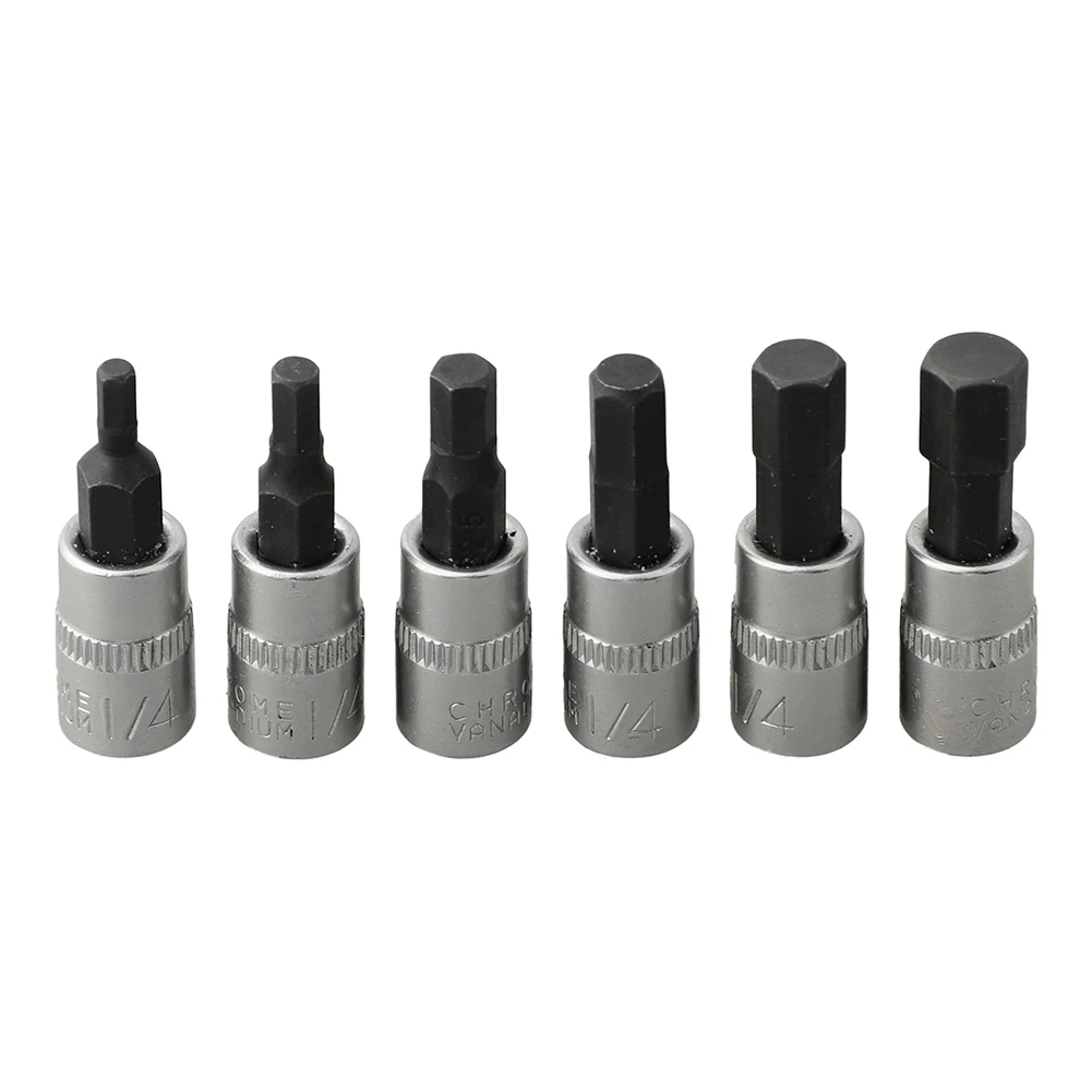 6Pcs 1/4 Inch Screwdriver Bit Socket Set Hex Screw Driver Bits H3-H8 Screwdriver Accessories For Torque Spanner Ratchet Wrench
6Pcs 1/4 Inch Screwdriver Bit Socket Set Hex Screw Driver Bits H3-H8 Screwdriver Accessories For Torque Spanner Ratchet Wrench