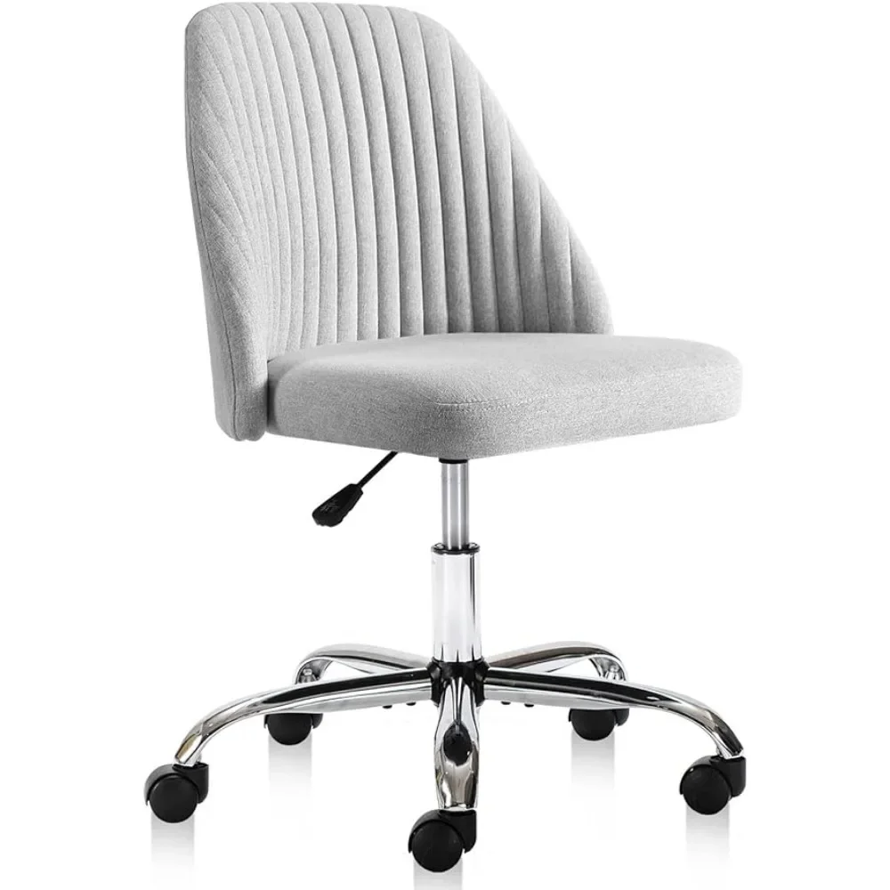 

Office Chair, Modern Cute Rolling Vanity Swivel Task Desk Chairs with , Comfortable Back Seat Armless for Home,Cloud