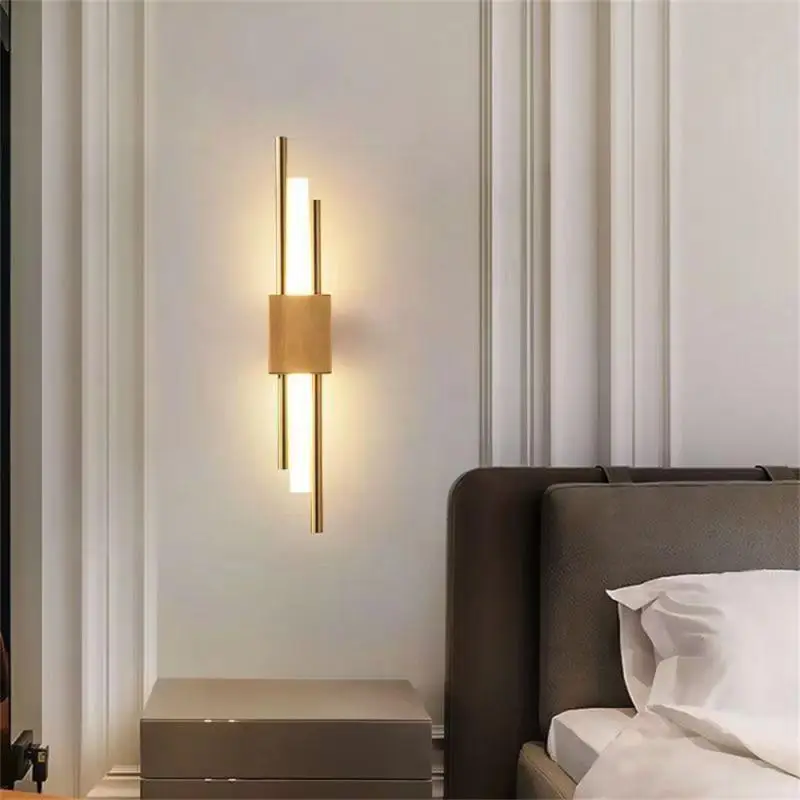 

Роскошная настенная лампа в скандинавском стиле, прикроватный светильник для спальни, гостиной, настенное освещение, современный минималистичный светильник для отеля, коридора