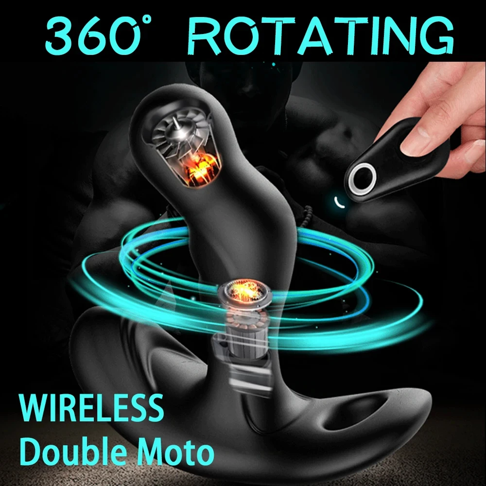 

360° Rotating Vibration Ass Plug Prostate Massager Anal And Vaginal Expansion Stimulation Pleasure Couple Adult Vibrating Device