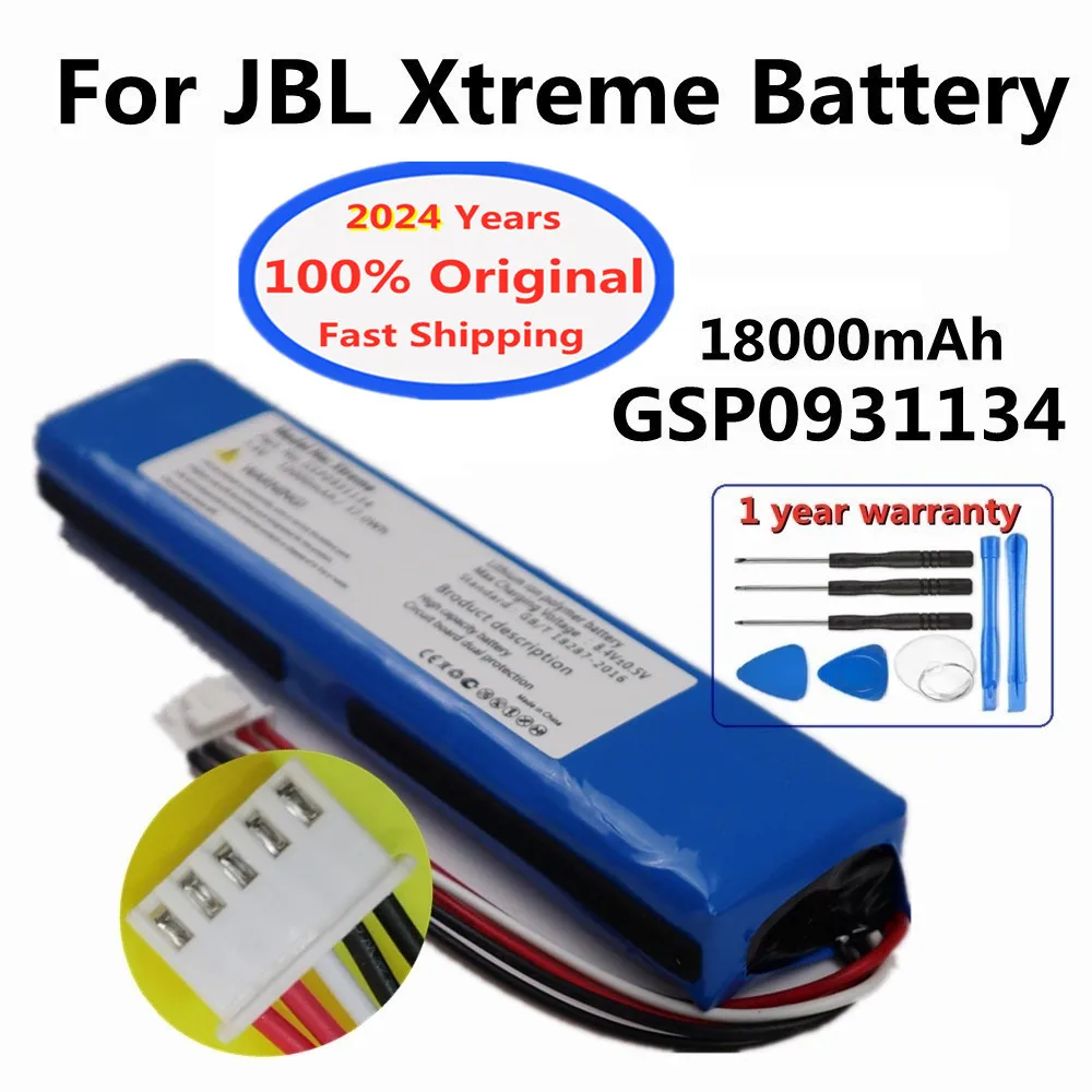 

2024 Years 100% Original Battery For JBL xtreme1 extreme Xtreme 1 GSP0931134 18000mAh 37.0Wh Batterie tracking number + tools