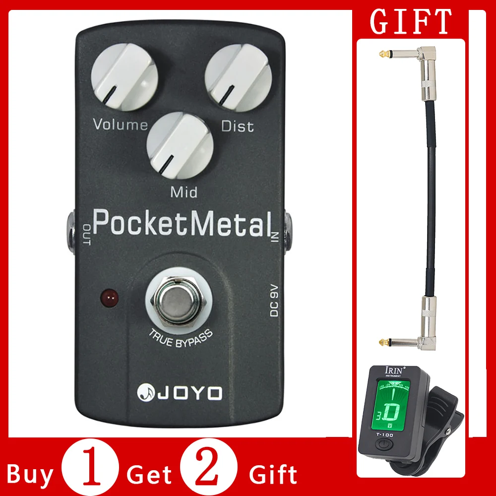 

JOYO JF-35 POCKET METAL Guitar Effects Pedal Electric Violao Distortion Pedal Drive Mid Tone True Bypass Guitar Bass Accessories