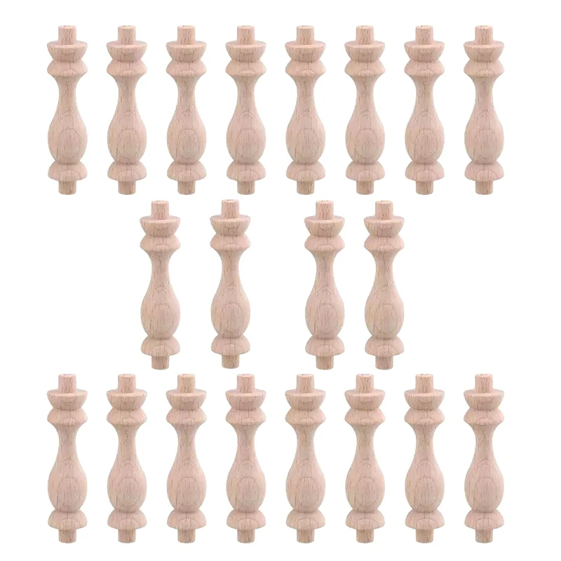 20 Pcs 7.6X1.8Cm Beech Unpainted Unfinished Wood Craft Spindles Baluster For Home Restaurant Decor Repair Decoration
20 Pcs 7.6X1.8Cm Beech Unpainted Unfinished Wood Craft Spindles Baluster For Home Restaurant Decor Repair Decoration