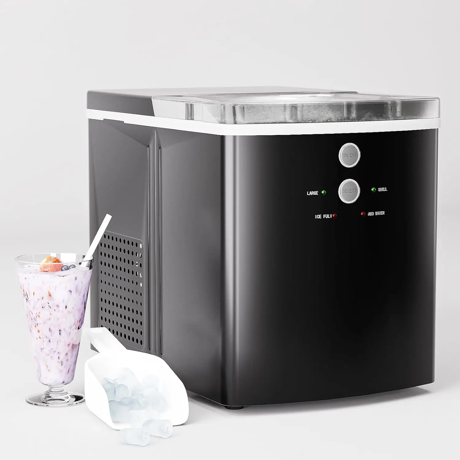 Ice Maker Countertop - 35Lbs/24H Auto Self-Cleaning, 9 Ice Cubes in 6 Mins, Portable & Compact Ice Making Macjhine with Ice
Ice Maker Countertop - 35Lbs/24H Auto Self-Cleaning, 9 Ice Cubes in 6 Mins, Portable & Compact Ice Making Macjhine with Ice
