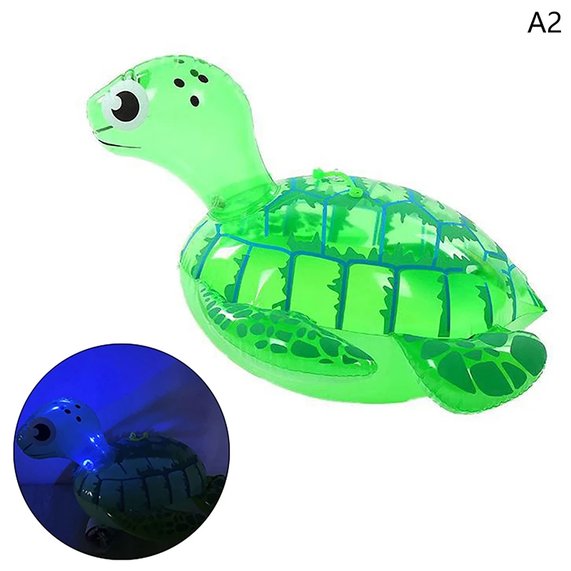 

1pc Inflatable Luminous Turtle Simulation Elastic Turtle Animal Fun Toys Handheld Balloons Toy For Kids