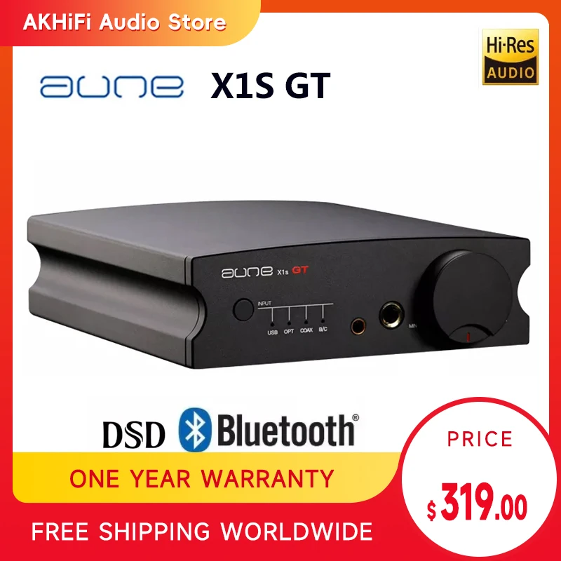 

AUNE X1S GT Lossless Digital Audio Decoder DSD Masterband Bluetooth 5.1 Amplifier BT DAC With Headphone Amp Supports 10MHz Clock