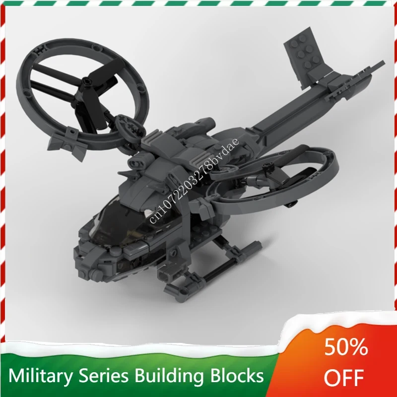 

331 шт. MOC военное оружие вертолет модифицированная версия модель строительные блоки технологические кирпичи сборные игрушки «сделай сам» подарки на день рождения