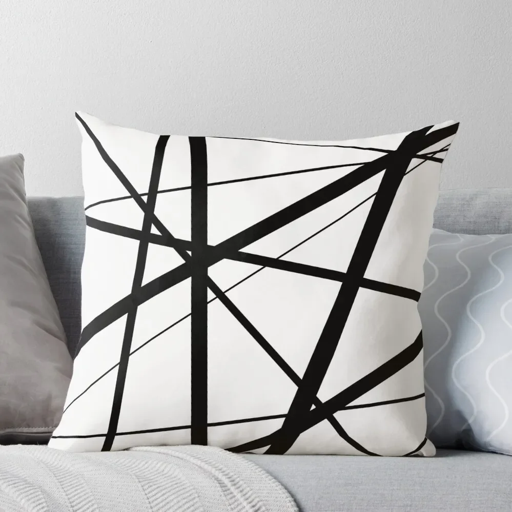 

Black and White Geometric Lines Throw Pillow Sofa Cushion Cover Custom Cushion Photo Sofa Cushions Cover Bed pillowcases