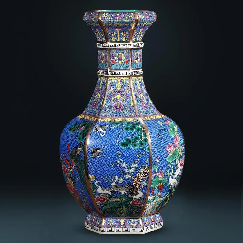 Jingdezhen Ceramic Imitation Qianlong Gold Vase Decoration Crafts Chinese Livingroom Home Office Store Handicraft Ornaments Art
Jingdezhen Ceramic Imitation Qianlong Gold Vase Decoration Crafts Chinese Livingroom Home Office Store Handicraft Ornaments Art