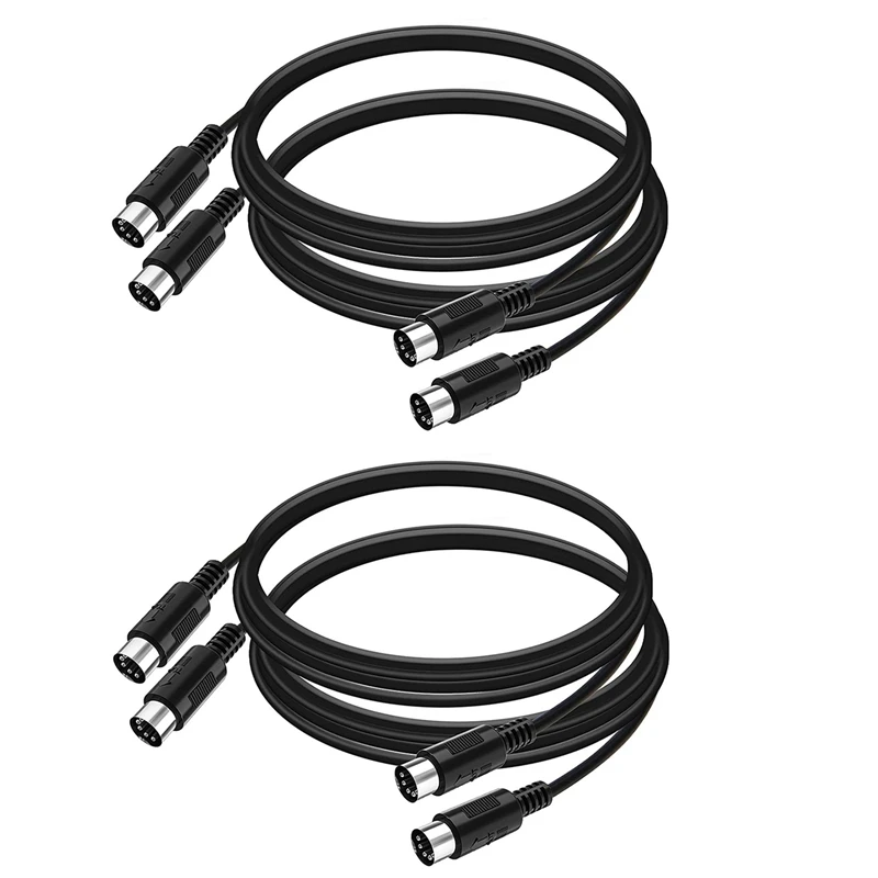 4-Pack 5-Pin DIN MIDI Cable, 3-Feet Male To Male 5-Pin MIDI Cable For MIDI Keyboard,Keyboard Synth,Rack Synth,Rack Synth
4-Pack 5-Pin DIN MIDI Cable, 3-Feet Male To Male 5-Pin MIDI Cable For MIDI Keyboard,Keyboard Synth,Rack Synth,Rack Synth