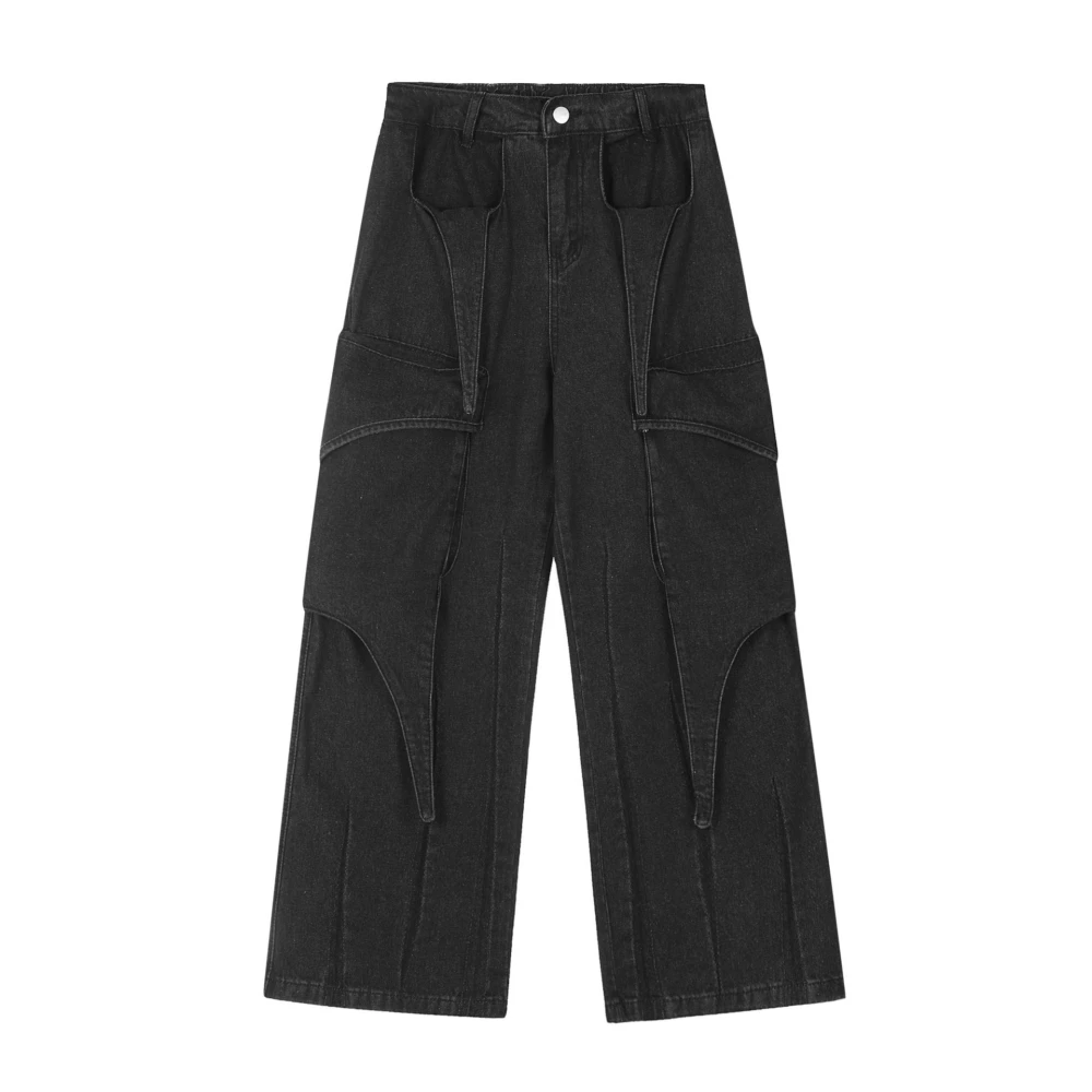 

Streetwear Vintage Baggy Jean For Men Women Loose Hip Hop Y2k Men Jeans Patchwork Retro Pants High Street Trousers Casual Pants