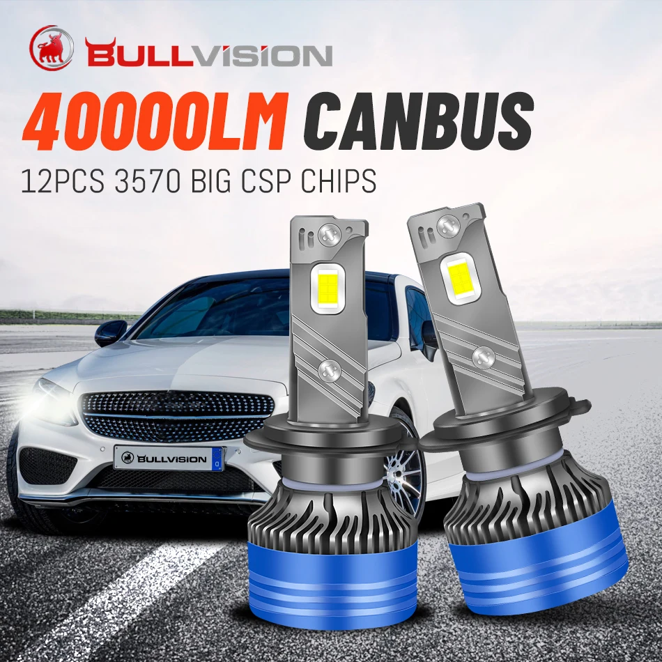 

H8 LED Canbus Auto Headlights 40000LM H4 H7 H11 H1 H9 9005 9006 HB3 HB4 9012 HIR2 4300K 6000K CSP Chips Car Lights High Low Beam