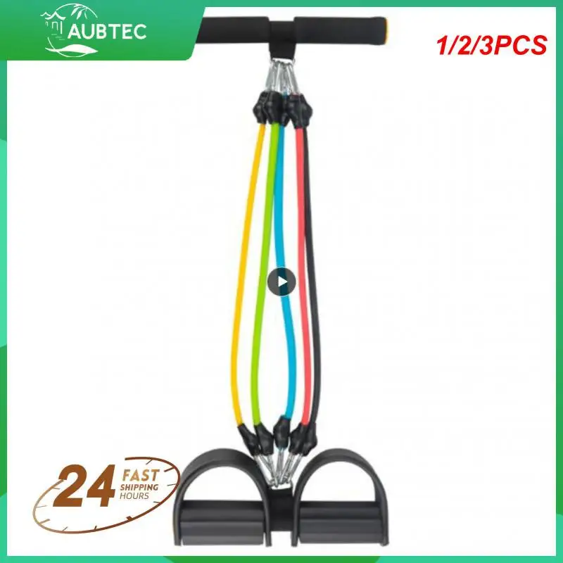 

1/2/3PCS New 5 Tubes Resistance Bands Fitness Tension Rope Professional Durable Foot Elastic Pedal Exercise Pull Trainer Abdomen