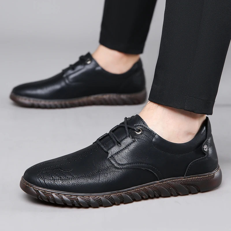 Classic Man Dress Shoes lace up Men Genuine Leather Black Shoes outdoor fashion Male Oxford Formal Shoes for men
Classic Man Dress Shoes lace up Men Genuine Leather Black Shoes outdoor fashion Male Oxford Formal Shoes for men