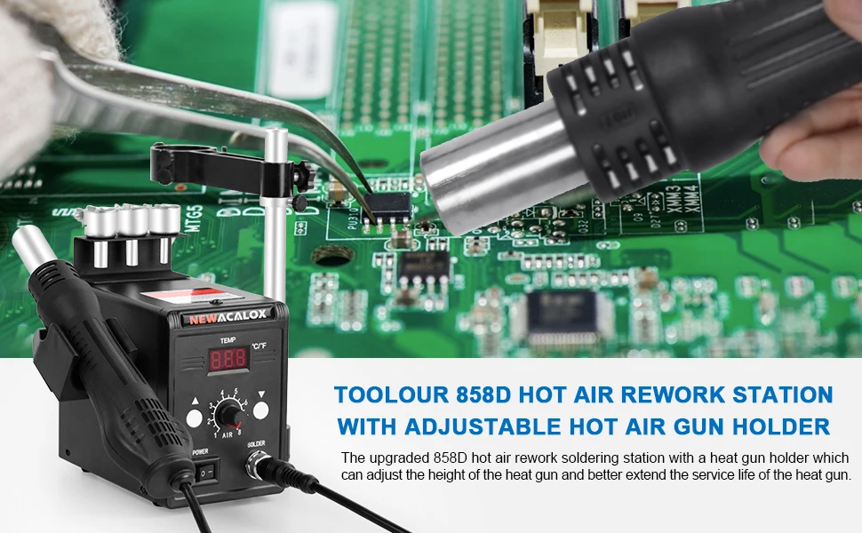 Generic NEWACALOX EU 220V 700W Hot Air Soldering SMD Rework Station