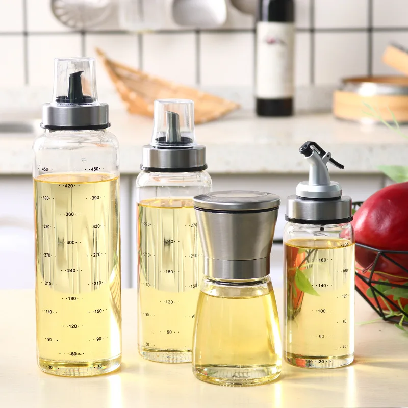 Kitchen Supplies High Borosilicate Glass Oil Bottle Stainless Steel Oil Bottle Household Leak-proof
Kitchen Supplies High Borosilicate Glass Oil Bottle Stainless Steel Oil Bottle Household Leak-proof