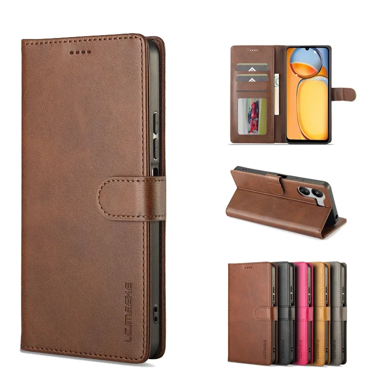 

Flip Leather Walelt Case For Xiaomi Redmi 13C 10A 10C 9A 9C 8A 7A A1 A2 Magnetic Button Shockproof Phone Bag Note 9 10 Pro Cover