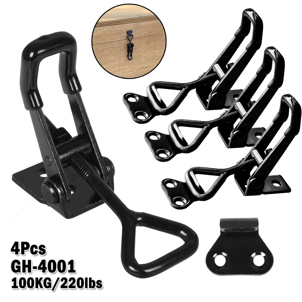 4 Pcs Toggle Latch Catch Toggle Clamp Adjustable Cabinet Boxes Lever Handle Lock-Hasp For Home Sliding Door Furniture Hardware
4 Pcs Toggle Latch Catch Toggle Clamp Adjustable Cabinet Boxes Lever Handle Lock-Hasp For Home Sliding Door Furniture Hardware