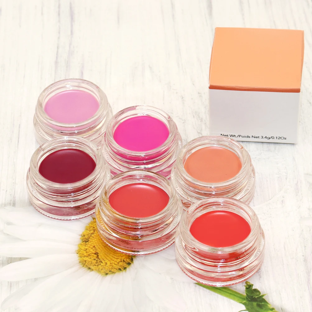3.4g Private Label Blush Cream Custom Bulk 6-color Single Lip and Cheek Dual-purpose Moisturizing Rouge Pigment Cheek Makeup
3.4g Private Label Blush Cream Custom Bulk 6-color Single Lip and Cheek Dual-purpose Moisturizing Rouge Pigment Cheek Makeup
