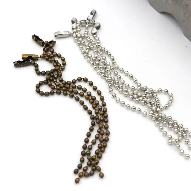 Antique Bronze Silver Tone Connector Clasp Ball Chains Keychains Tag for Diy Necklaces Bracelets Jewelry Making Wholesale Supply
Antique Bronze Silver Tone Connector Clasp Ball Chains Keychains Tag for Diy Necklaces Bracelets Jewelry Making Wholesale Supply
