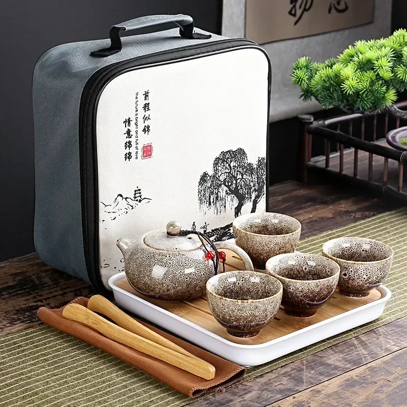 Набор фу с Кунг-горшком Gaiwan Tea 4, керамический пакет, портативные дорожные чашки, китайские дорожные фарфоровые
Набор фу с Кунг-горшком Gaiwan Tea 4, керамический пакет, портативные дорожные чашки, китайские дорожные фарфоровые