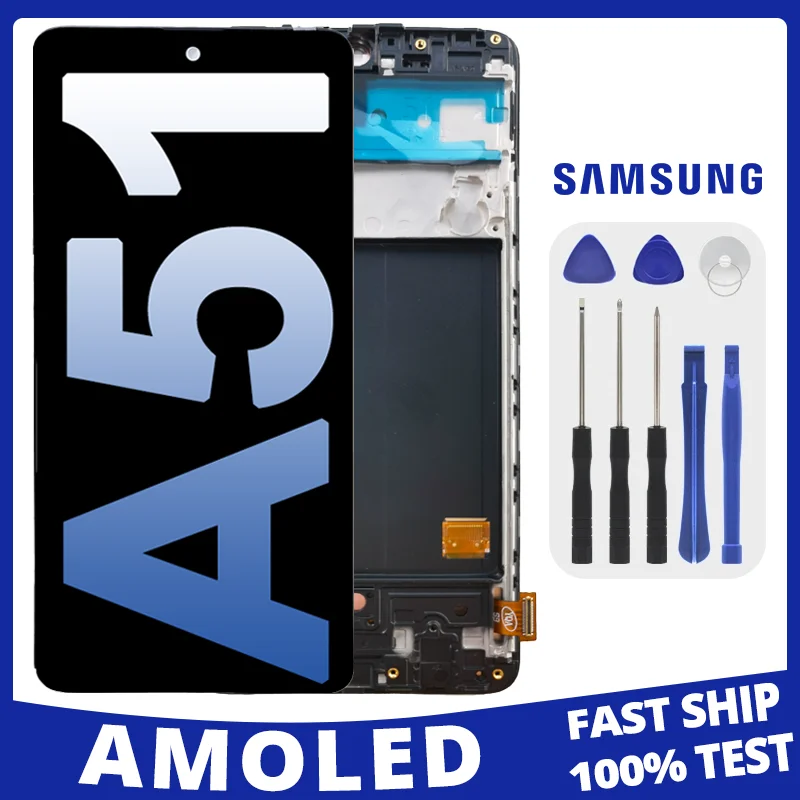 

6.5" Super AMOLED For Samsung Galaxy A51 A515F A515F/DS Lcd Display Touch Screen Replacement Digitizer Assembly