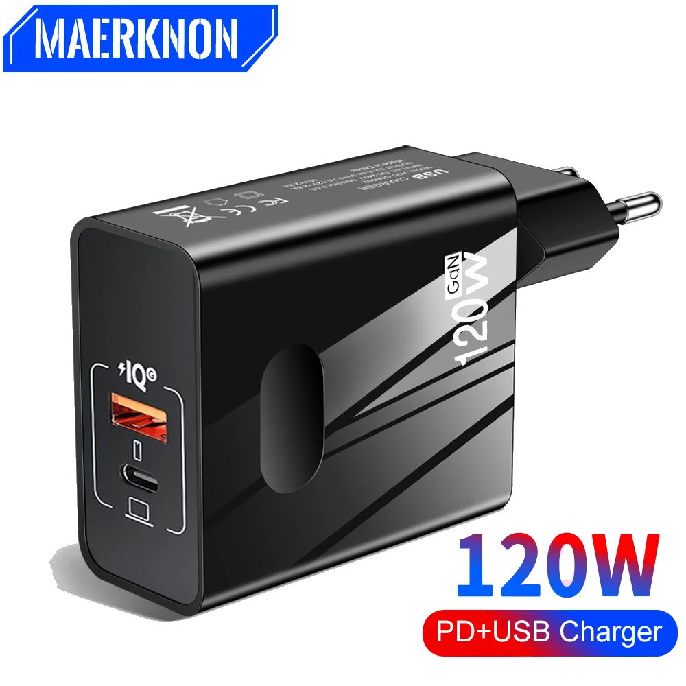 GaN 120W USB Charger Type C Charger Quick Charger Mobile Phone Power Adapter Fast Charger For iPhone 14 Xiaomi Samsung Oneplus
GaN 120W USB Charger Type C Charger Quick Charger Mobile Phone Power Adapter Fast Charger For iPhone 14 Xiaomi Samsung Oneplus
