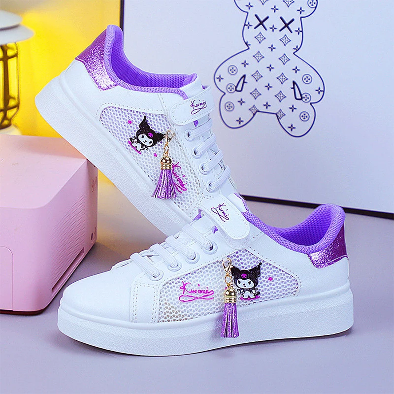 

Sanrio Kawaii Cinnamoroll Tennis Shoes Girls Kuromi My Melody Sneakers Autumn Anime Cute Breathable Running Shoes Gifts for Kids