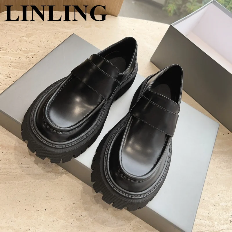 Women Loafers Shoes 2023 Spring Autumn Round Toe Shoes Woman Fashion Thick Sole Platform Flat Genuine Leather Casual Shoes Lady
Women Loafers Shoes 2023 Spring Autumn Round Toe Shoes Woman Fashion Thick Sole Platform Flat Genuine Leather Casual Shoes Lady
