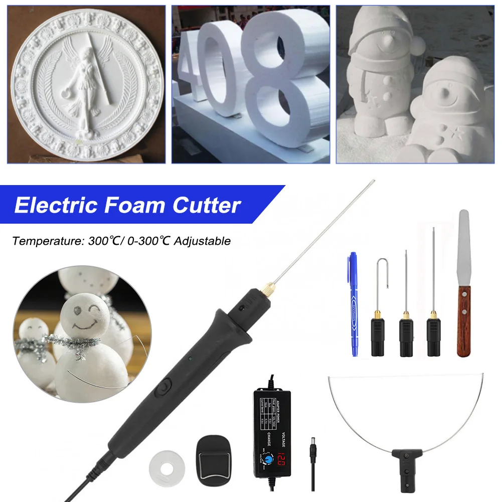 Hot Wire Cutter Styrofoam Cutting Tool Engraver US Type Electric Foam Cutter Kit Foam Cutting Pen 0-300℃ Adjustable Temperature
Hot Wire Cutter Styrofoam Cutting Tool Engraver US Type Electric Foam Cutter Kit Foam Cutting Pen 0-300℃ Adjustable Temperature