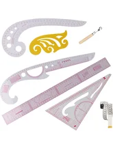 Artracyse French Curve Ruler Sewing Ruler Small Ruler Clear Sewing Patterns Rulers Curves Fabric Ruler for Pattern Making
Artracyse French Curve Ruler Sewing Ruler Small Ruler Clear Sewing Patterns Rulers Curves Fabric Ruler for Pattern Making