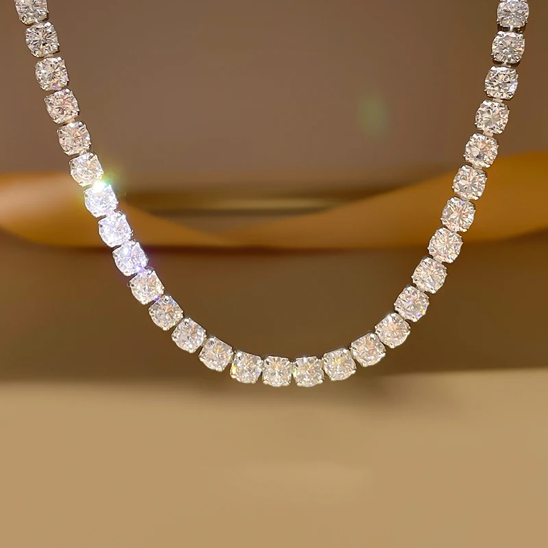 New style 925 sterling silver zircon necklace full diamond ins style 4*4mm row diamond bracelet female
New style 925 sterling silver zircon necklace full diamond ins style 4*4mm row diamond bracelet female