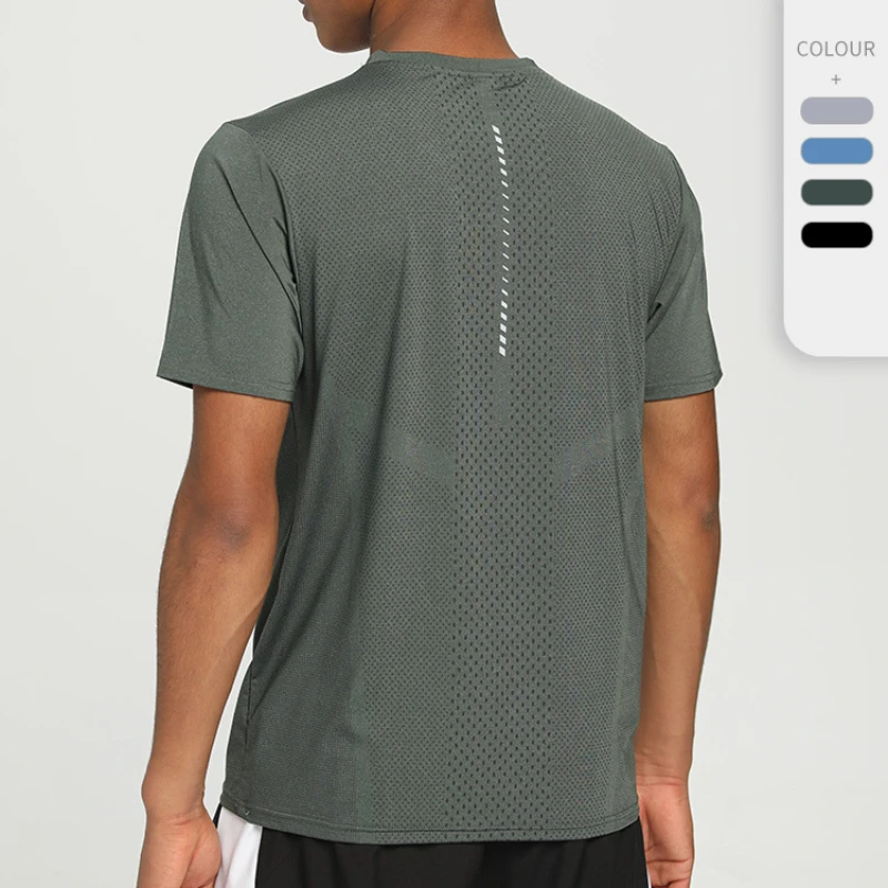 Lulu nylon quick drying T-shirt for men's fitness running loose round neck ice suit for sports short sleeved men
Lulu nylon quick drying T-shirt for men's fitness running loose round neck ice suit for sports short sleeved men