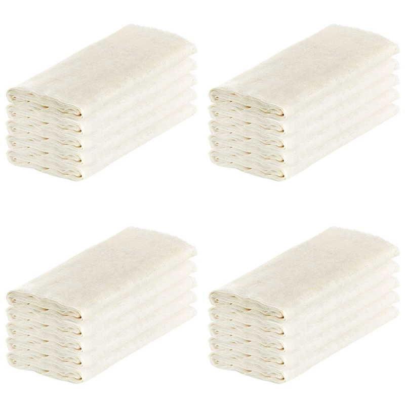 Muslin Cloths For Cooking, Pack Of 20 (50X50CM), Unbleached, Cotton Reusable And Washable Cheese Cloths For Straining
Muslin Cloths For Cooking, Pack Of 20 (50X50CM), Unbleached, Cotton Reusable And Washable Cheese Cloths For Straining