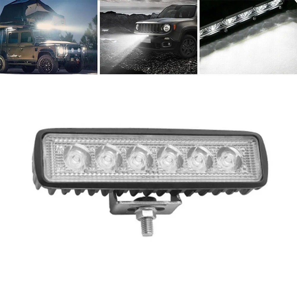 

6LED Work Light Bar Lamp Driving Fog Offroad SUV 4WD Car Boat Truck 18W Work Light Spotlight Super Bright Replacement