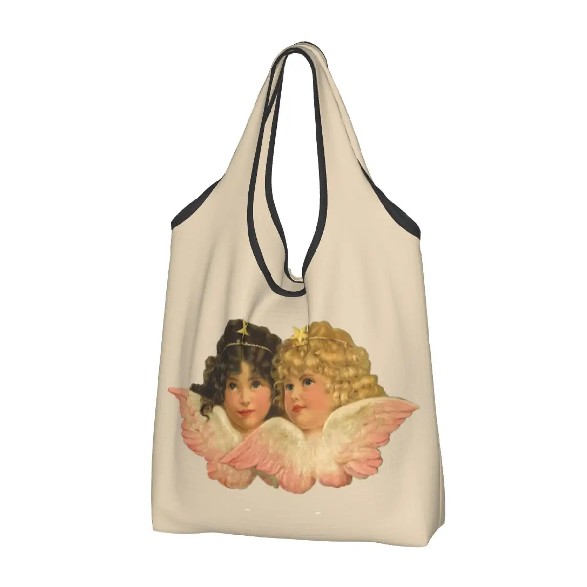 Large Reusable Vintage Cherub Angelic Angels Wearing Crowns Grocery Bags Recycle Shopping Eco-Friendly Bag Washable Lightweight
Large Reusable Vintage Cherub Angelic Angels Wearing Crowns Grocery Bags Recycle Shopping Eco-Friendly Bag Washable Lightweight