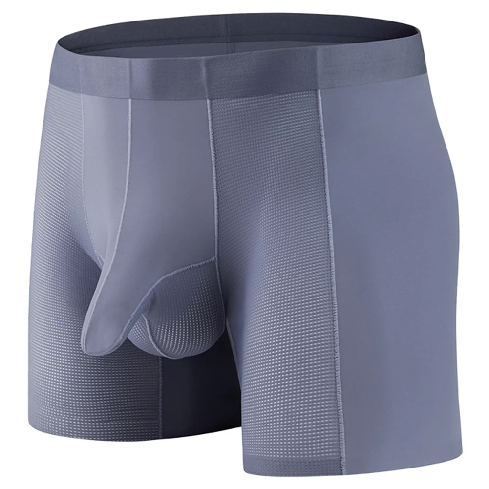 Sexy Men Ice Silk Boxers Lenthen Seamless Underwear Separate Ball Pouch Trunks Breathable Comfort Panties Soft Short Lingerie
Sexy Men Ice Silk Boxers Lenthen Seamless Underwear Separate Ball Pouch Trunks Breathable Comfort Panties Soft Short Lingerie