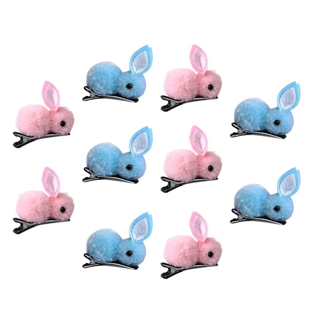 

10 Pcs Hairpin Hair Pin Clip Delicate Rabbit Design Clips for Girls Adorable Barrette Winter Cartoon Hadwear