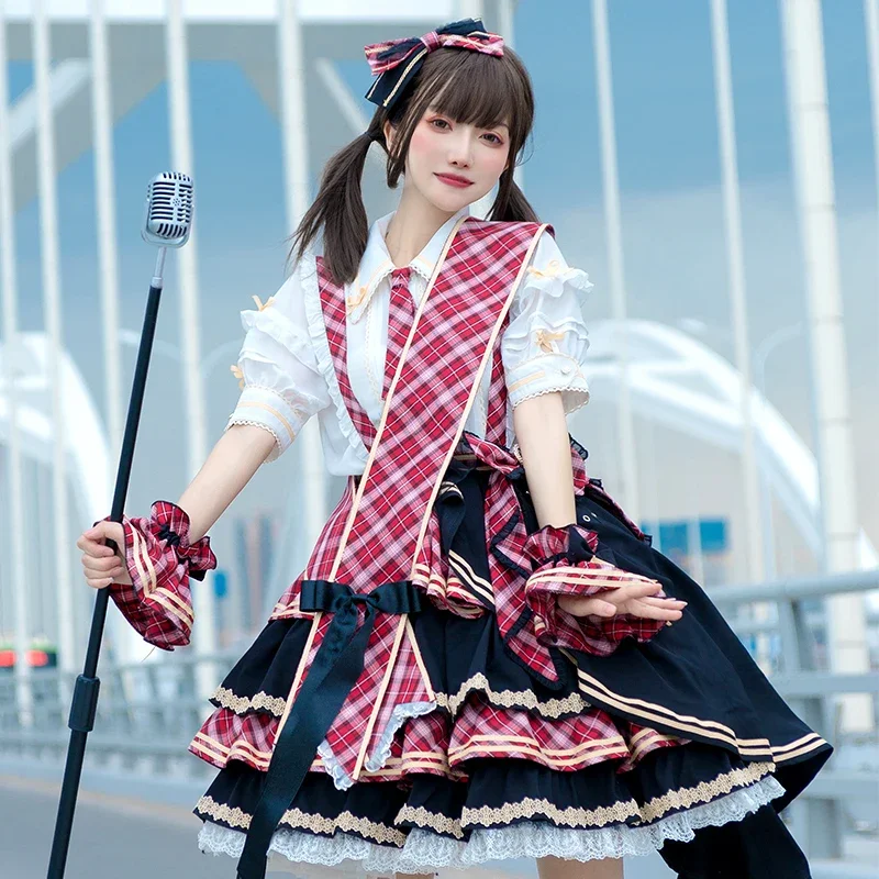 Victorian Gothic Lolita Japanese Idol Dress Wwomen Vintage Y2k Bandage Princess Dresses Japan Girls Punk Style Mini Party Dress
Victorian Gothic Lolita Japanese Idol Dress Wwomen Vintage Y2k Bandage Princess Dresses Japan Girls Punk Style Mini Party Dress