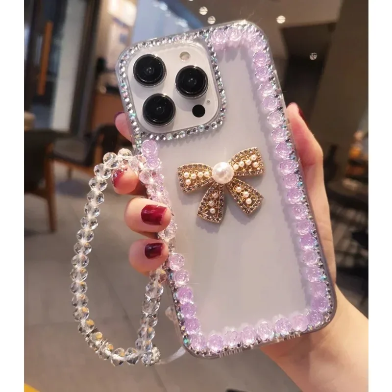 Rhinestone Pearl Bowknot Phone Case For Samsung Galaxy S23 S24 Plus S21 FE S22 24Ultra Note 20 Crystal Rose Flowers Clear Cover
Rhinestone Pearl Bowknot Phone Case For Samsung Galaxy S23 S24 Plus S21 FE S22 24Ultra Note 20 Crystal Rose Flowers Clear Cover