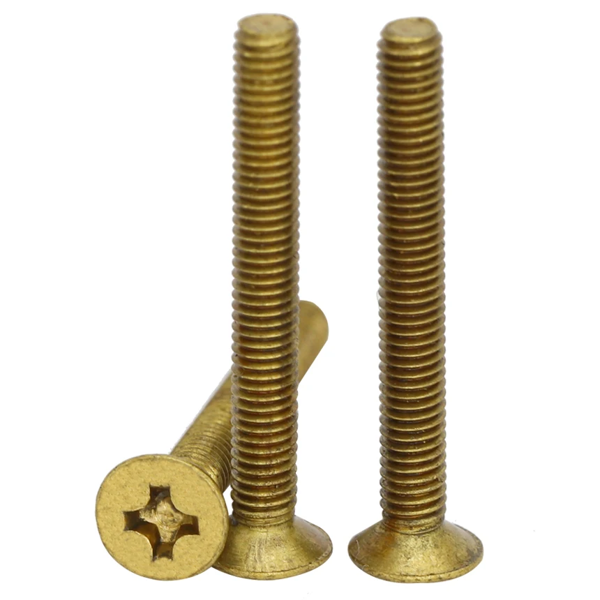 M2 M2.5 M3 M4 M5 M6 M8 4-50mm Length GB819 DIN965 Brass Phillips Cross Recessed Countersunk CSK Flat Head Machine Screw Bolt
M2 M2.5 M3 M4 M5 M6 M8 4-50mm Length GB819 DIN965 Brass Phillips Cross Recessed Countersunk CSK Flat Head Machine Screw Bolt