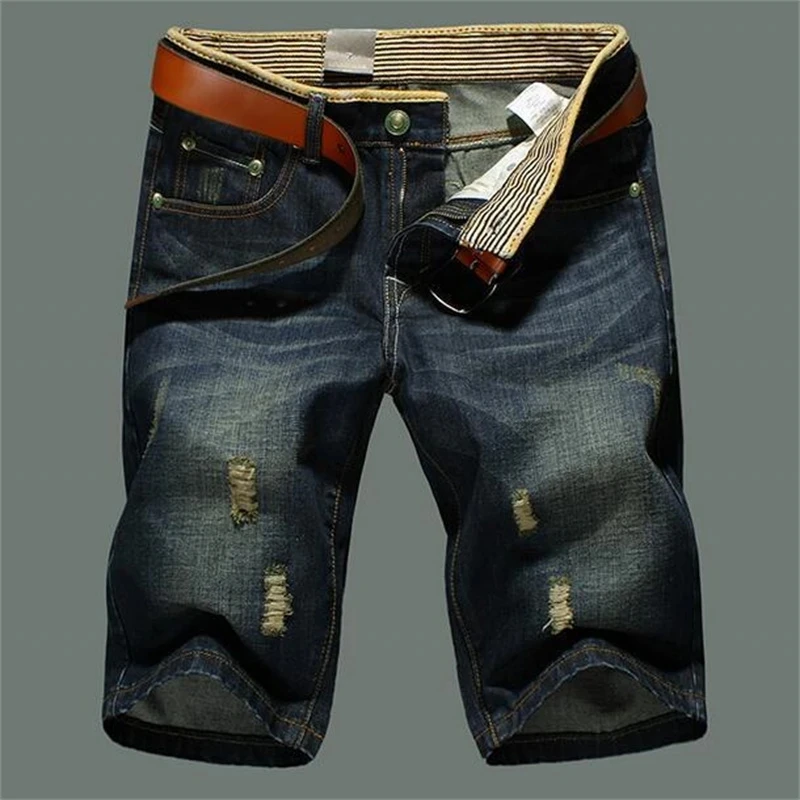 Summer Ripped Jeans Shorts Men Straight Denim Shorts Male Fashion Casual Work Shorts Denim Shorts Mens Clothing No Belt 38
Summer Ripped Jeans Shorts Men Straight Denim Shorts Male Fashion Casual Work Shorts Denim Shorts Mens Clothing No Belt 38