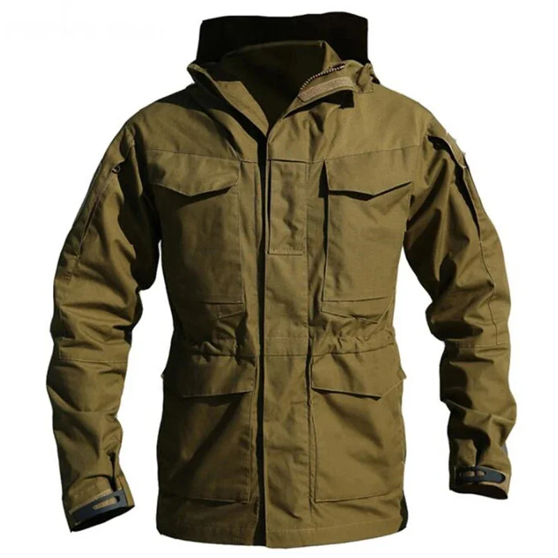 

M65 Military Jackets Men Outdoor Windbreaker Waterproof Hood Coats Camouflage Army Tactical Combat Hunting Uniform Camo Clothes