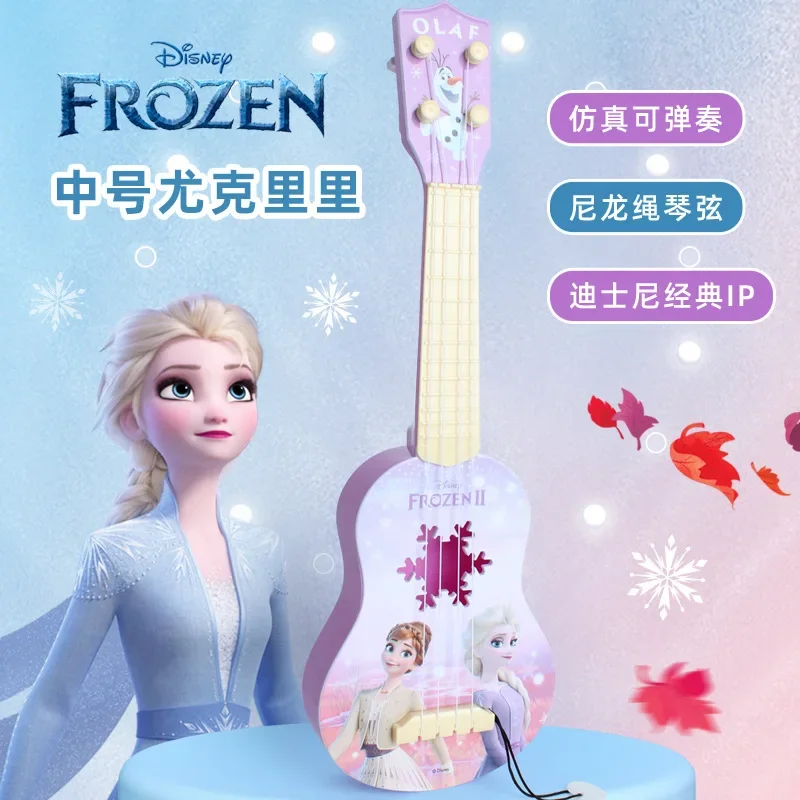 

Disney frozen 2 elsa princess girls Guitar boys Cartoons Mickey Minnie Musical Instruments Toy blue Guitar Birthday toy Gifts