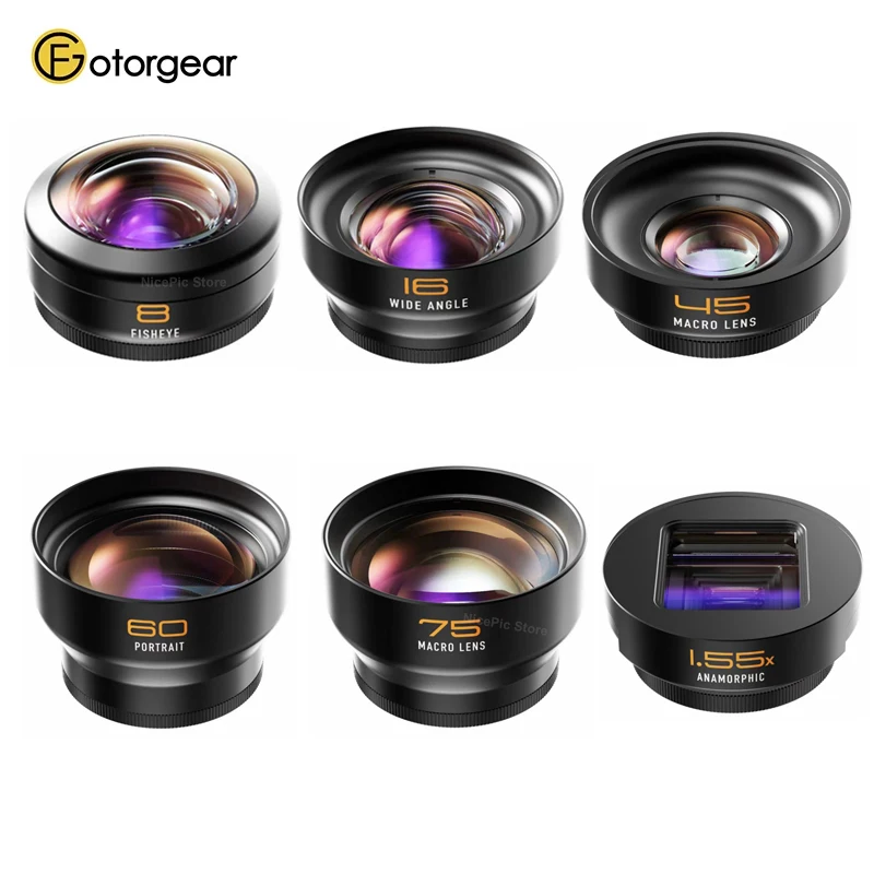 Макрообъектив Fotorgear Pro ll с Т-образным креплением «рыбий глаз», анаморфный макрообъектив 1,55 X для телефонов Xiaomi, iPhone, Huawei, Samsung
Макрообъектив Fotorgear Pro ll с Т-образным креплением «рыбий глаз», анаморфный макрообъектив 1,55 X для телефонов Xiaomi, iPhone, Huawei, Samsung