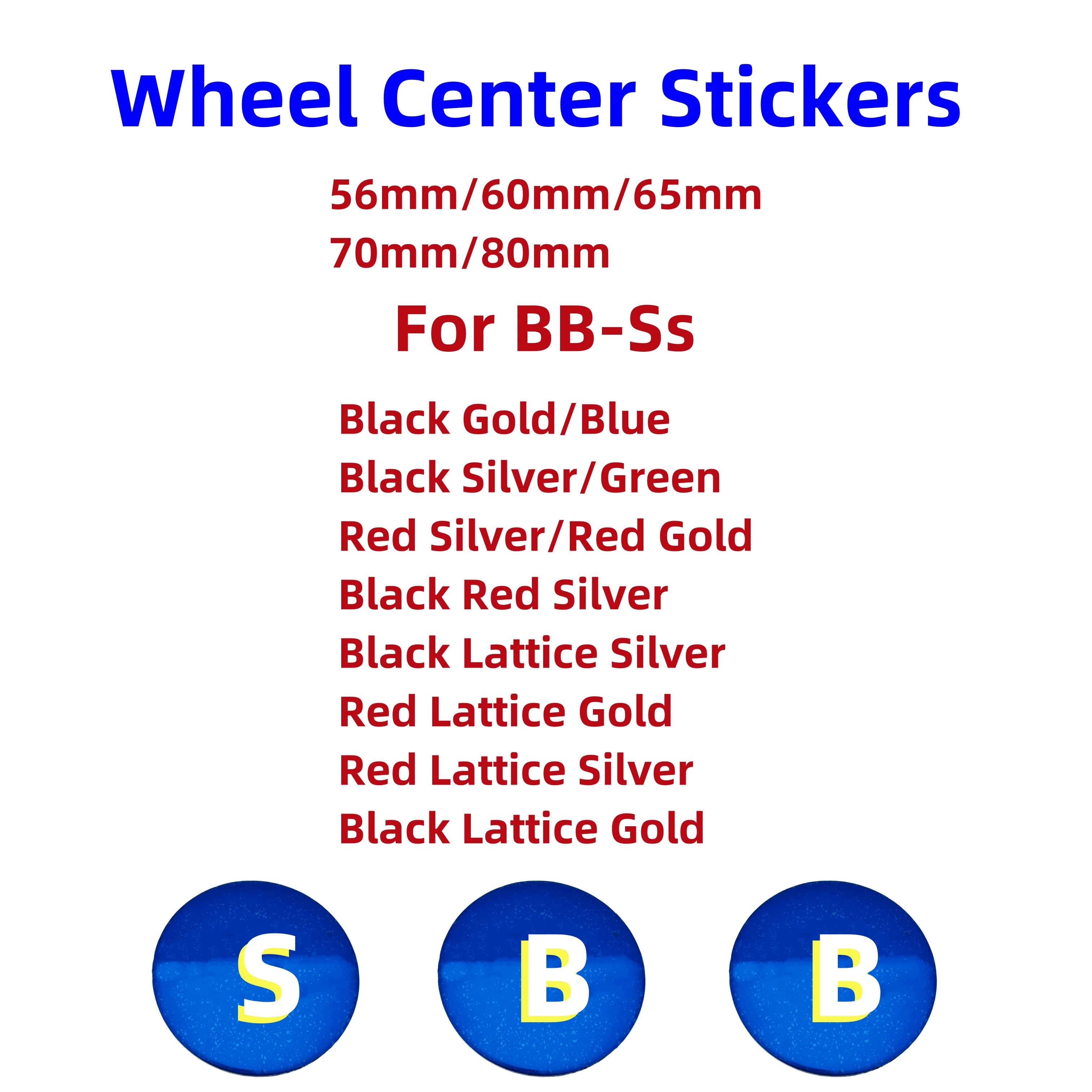 

4pcs 3D Metal Car Wheel Hub Center Cap Badge Logo Rim Cover Emblem Sticker Decal For BBSs Accessories 56mm 60mm 65mm 70mm 80mm